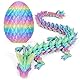 phxdance 3D Gedrucktes Drachenei, Drachenei mit Drache, Geheimnisvolle Drachen Spielzeug, Beweglicher Drache, Drachen Spielzeug für Easter Dekoration (Bonbonfarben)