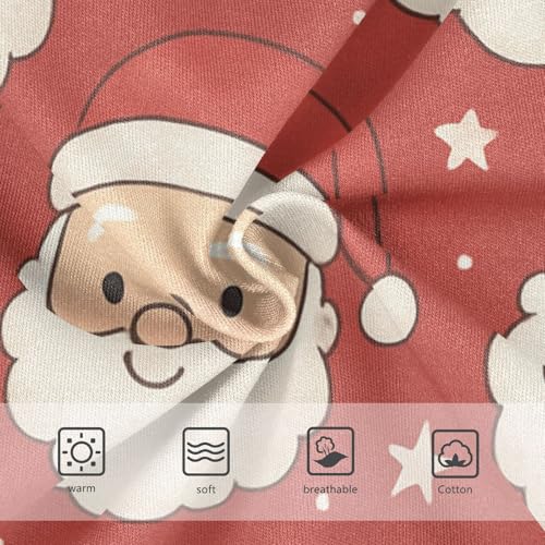 Girls' Underwear Moisture Wicking Organic Underpants for Kid Christmas Santa Faces in Sizes 2T,3T, 4T, 5T, 6Y and 8Y3