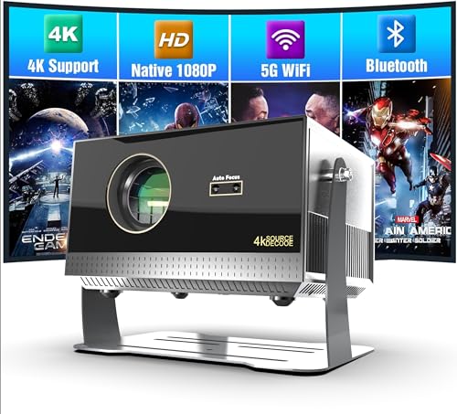 Image of TOPTRO 1St Android 12, 270 Rotatable, Auto Focus & Hdmi Arc Toptro Q9 Max 1080P Native Resolution Projector for Home 4K Support, 11000L Auto Keystone 5G WiFi Bt, YouTube Netflix Prime Hotstar,Grey