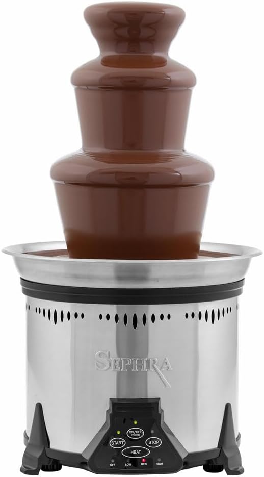 Sephra Elite 19" Home Fondue Fountain - 6lb Capacity - Serves 30-40 People