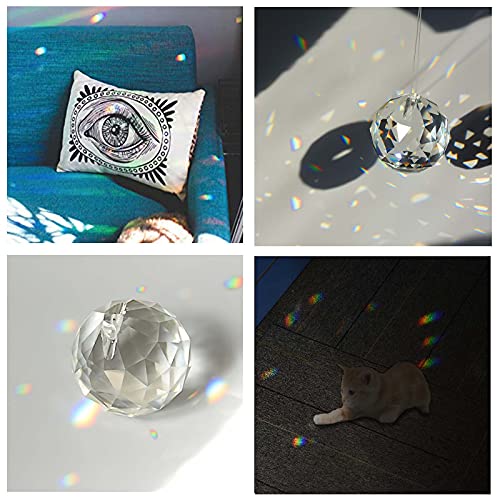 image for Hisredsun 40mm 10pcs Crystal Prism Ball with Nylon Thread Chandelier K