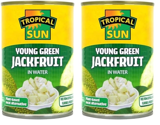 Tropical Sun Young Green Jackfruit in Water, 400g (Pack of 2)