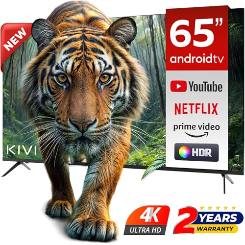 Kivi 65U740NB 65'' Frameless UHD Android Smart TV; Voice Assistant; + UV2A Panel; kompatibel mit HBO, Disney+, Netflix – Bild 3