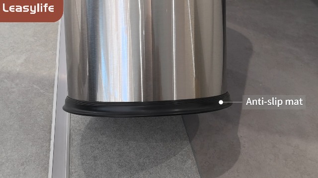Image of 4.8GALStainless Steel Bathroom Trash Can with Lid, Silver Trash Can with Flipping Lid, Garbage cans for Kitchen,Living Room,Dental Office,Hotel,Guest Room(4.7gal-Silver)