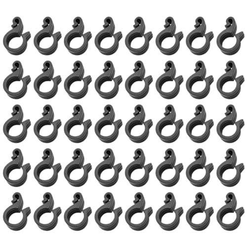 FUNOMOCYA 100pcs Drip Irrigation Clamp Hose Tubing Fixing Clip Hanging Clip Garden Irrigation Tube Clip Irrigation Tubing Clip Tubing Clips Garden Tube Clamps Plastic Buckle or