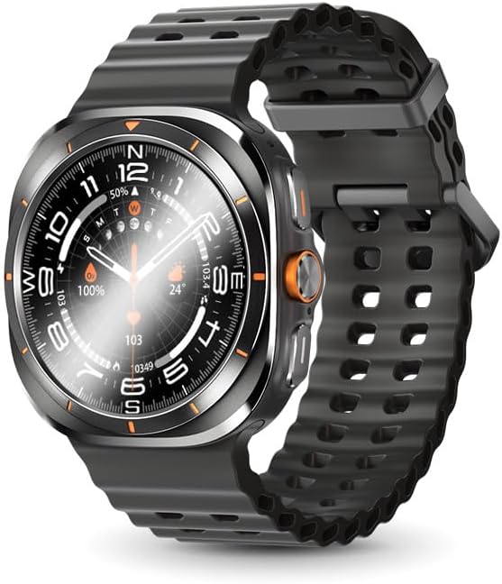 Smart Watch per Samsung Galaxy Watch Ultra Men GPS Tracking Controllo NFC Smartwatch Health Tracker BT Call Smartwatch 2025 (Nero)