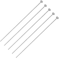 Vista 8 de Auniwaig 5/32 "Dia Punta Redonda Acero Recto Eyector Pin Punch 6 pulgadas Largo Gris Plata 5pcs