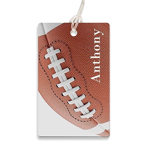 Rugby Bag Tag, Custom Two-Sided Luggage Name Tag
