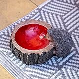 Hedgehog On Log Bird Feeder 24x12x19cm Resin Garden Round Dish Water Bath Seed Food Station - Image 5