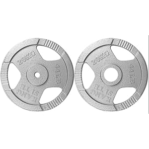 Olympic Plate Weight Plate Home Gym Dumbbell Bumper Plate 5.1 cm Large Hole Olympic Barbell Cast Iron Dumbbell Plates for Fitness Bodybuilding Ergonomic