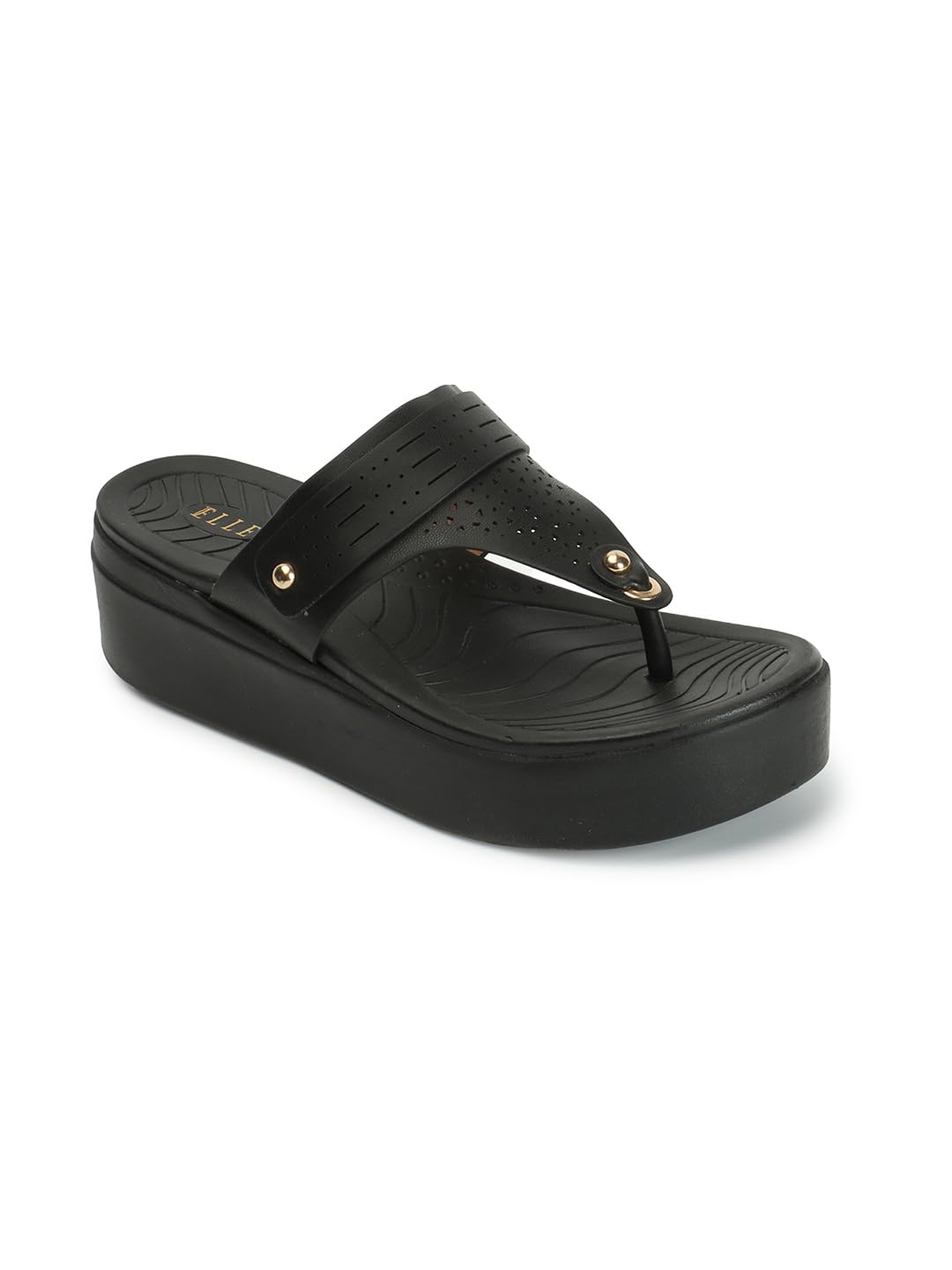 Women's perforated Platform Thong Sandals-image-37