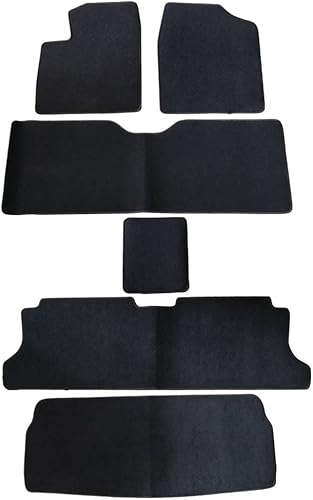IKON MOTORSPORTS - Alfombrillas compatibles con Toyota Sienna 1998-2003, protección de suelo delantero y trasero, de nailon negro, 6 unidades, 1999,