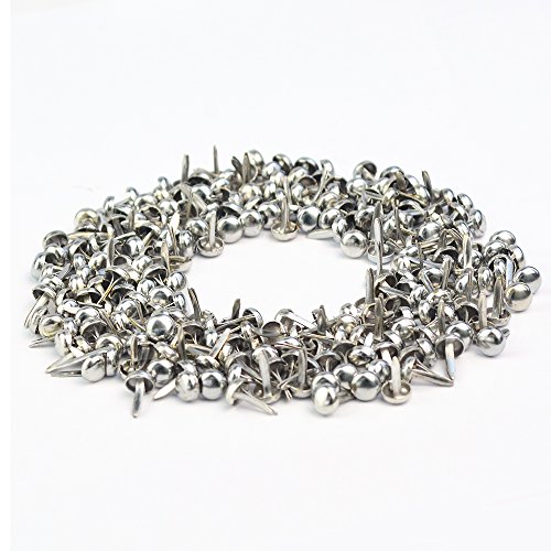 500 Pcs Paper Fasteners, Baotongle Brass Plated Scrapbooking Brads Round Metal Brads With Storage Bag For Crafts Making Diy, Gold And Silver #TOP5