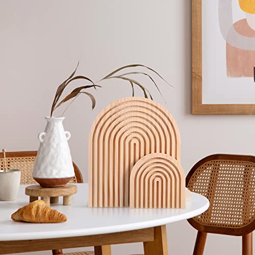 Tablas de cortar de madera decorativas ovaladas 2 piezas miniatura 4