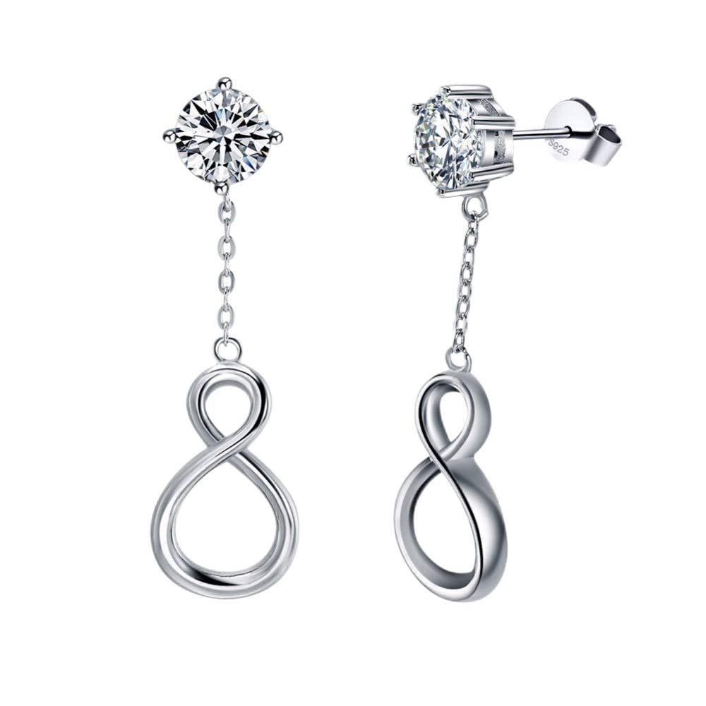 Orecchini Twirl Design in argento sterling 925, coppia, pendenti, stile boho minimalista, idea regalo per donne e ragazze - Italia