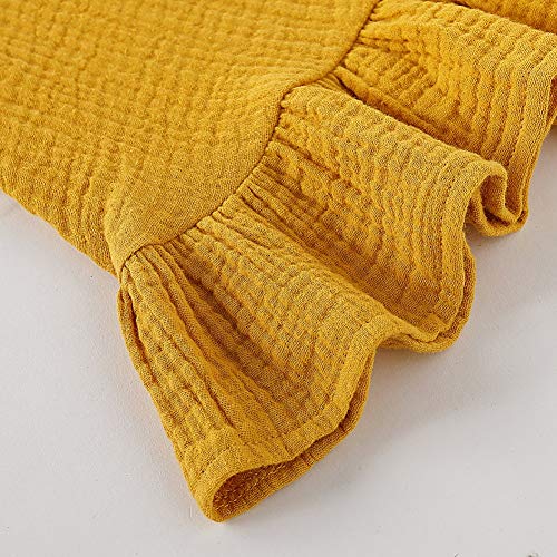 BAOBAOLAI Vestido para meninas com alça padrão liso Roupa infantil Princesa Roupas de verão