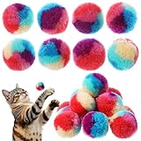Giocattoli per dentizione per gattini per gatti interni Ampi usi: Queste piccole palline di filato per gatti non solo possono essere applicate come giocattoli per gatti, ma possono anche essere applicate come piccole decorazioni, forniture artistiche e artigianali e altro ancora.