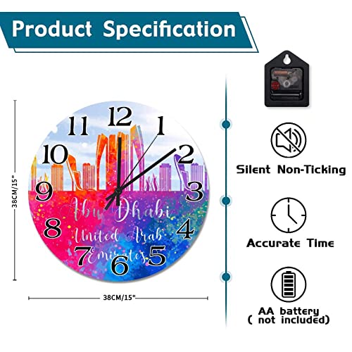 Horloge d&eacute;corative de ferme Abu Dhabi pour salon chaleureux