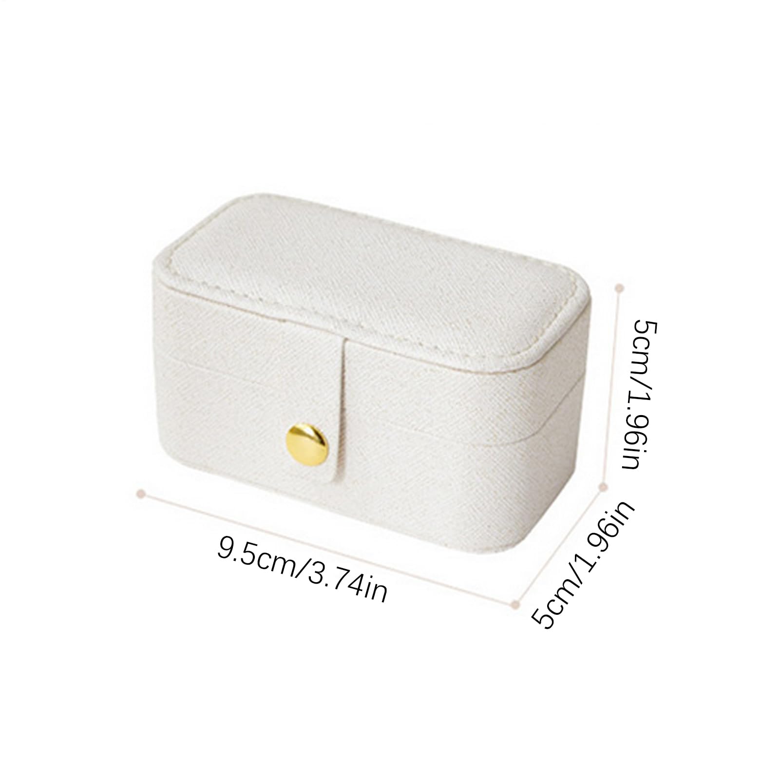 Travel Jewelry Case - Mini boîte à bijoux de voyage - En cuir synthétique étanche - Boîte de rangement pour femme - Pour boucles d'oreilles, bagues, bracelets, rouge à lèvres - Dorm Gym Salle
