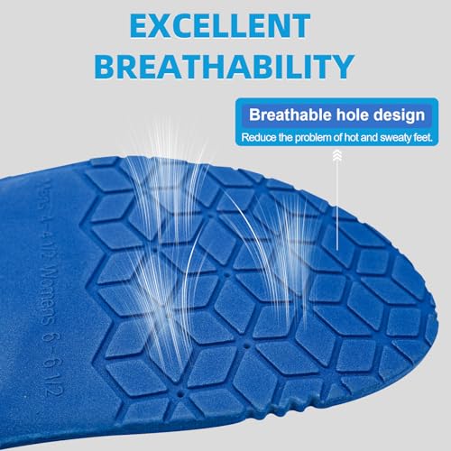 Image of Plantar Fasciitis Insoles for Men Women,High Arch Support for Pain Relief,Inserts Orthotic for Flat Feet Absorbing Inserts Standing All Day,Insoles for Work Boots Mens13 /Womens15