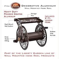 Liberty GARDEN 704 Decorative Cast Aluminum Wall Mount Garden Hose Reel, Holds 125-Feet of 5/8-Inch Hose - Bronze — image 2