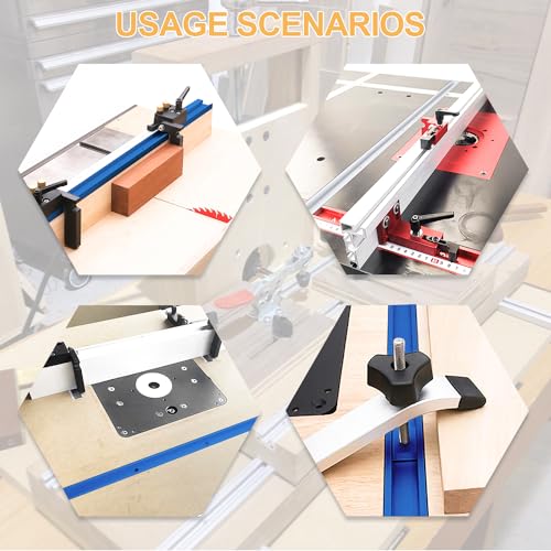 2 Stück T-Führungsschiene-Klemmschienen aus Aluminiumlegierung, 400mm T-Slot Track Gehrungsschiene Set, T Nut Gleitschiene mit M8/M6 Schieber, Montageschiene Gleitschiene (Blau)