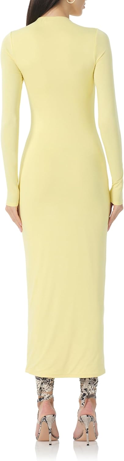 AFRM Womens Juniper Mock Neck Long Sleeve Midi Bodycon Dress - Image 4