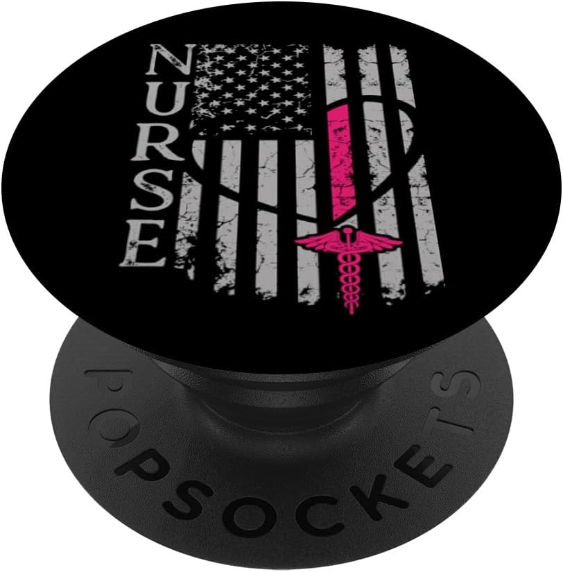 Nurse Flag PopSockets PopGrip: Swappable Grip for Phones & Tablets PopSockets Adhesive PopGrip