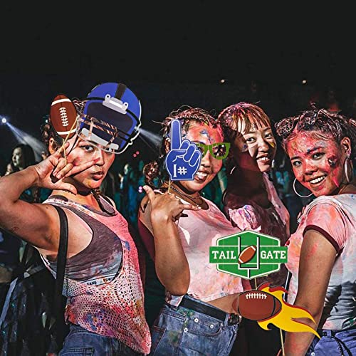 25Pcs Football Photo Booth Props, Football Selfie Props Soccer Photo Props For Football Sports Celebration Photo Booth Props Kit For Kids Boy's Birthday Decoration Supplies #TOP5