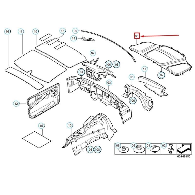 Isolant phonique capot BMW E60 évite la chaleur moteur - 6