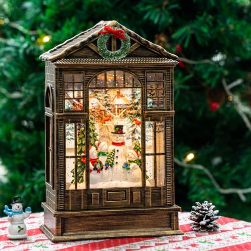 Qualdout YJJS8803-3 Christmas Snow Globe Swirling Glittering Snowman Choir Manger Scene thumb #1