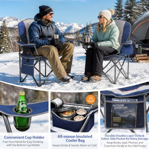 ZENPETIO Silla Plegable de Camping Calefactable 500LBS, 3 Niveles de Calor miniatura 5