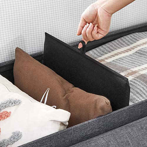 Songmics 43 Inches Folding Storage Ottoman Bench, Storage Chest, Foot Rest Stool, Bedroom Bench With Storage, Holds Up To 660 Lb, Dark Gray Ulsf77K #TOP6