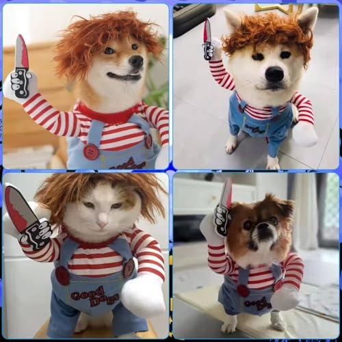 Cosplay Party Anzug für Haustier, Halloween Kostüme für Hunde, Lustige hundekatze Kostüm, Verkleidungen für Haustier, Haustierkostüm Cosplay-Outfit, für die Meisten Hunde und Katzen