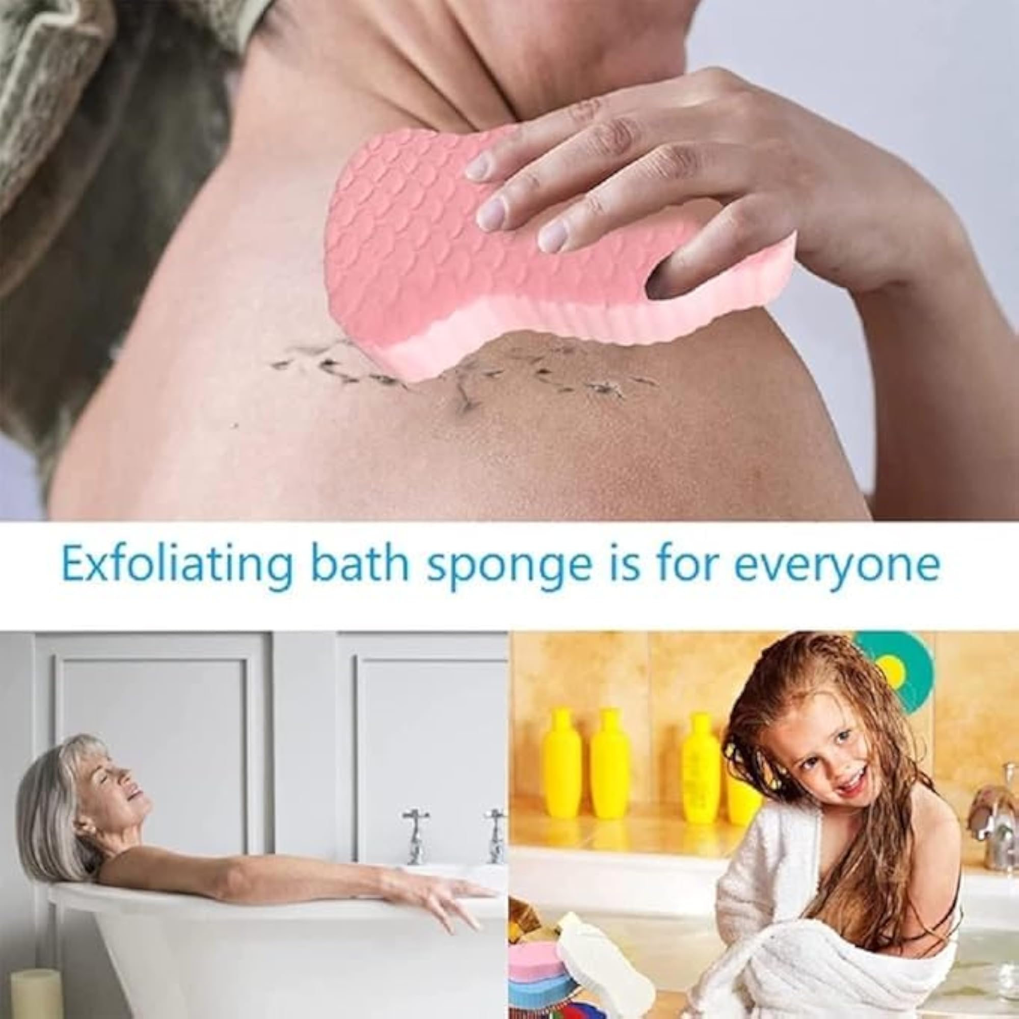 Super Soft Bath Sponge Scrubber for Kids & Babies, Gentle Exfoliating