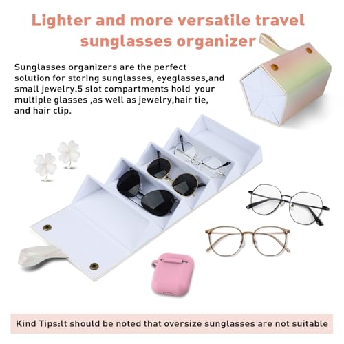 Image of Travel Sunglasses Organizer, Sunglasses Travel Case for Multiple Pairs, Multiple Travel Case for Women, Men