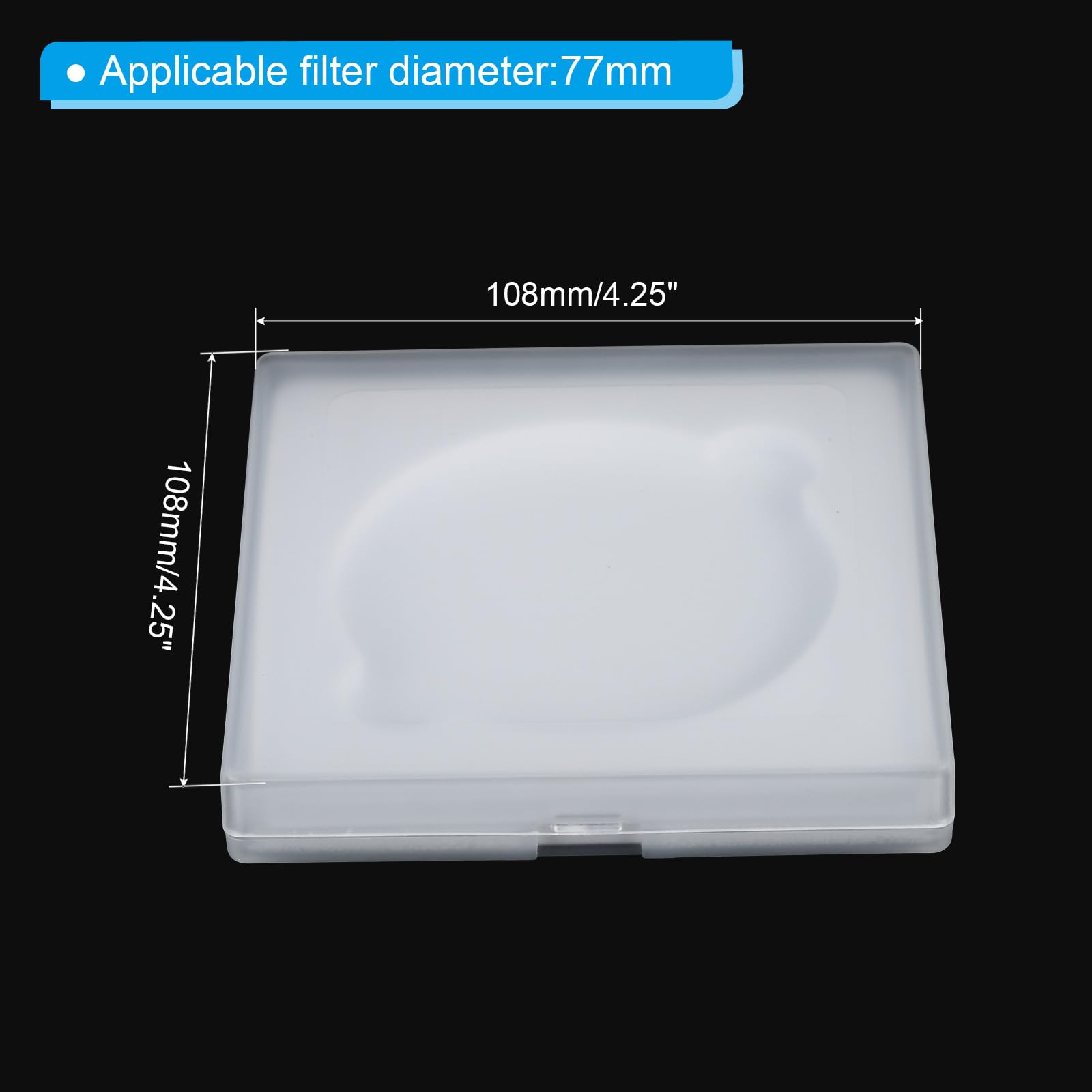 PATIKIL 77mm Lens Filter Case, 3pcs Camera Filter Case Portable Lens Filter Box Water Resistant Dustproof Plastic for Photography Filter Storage