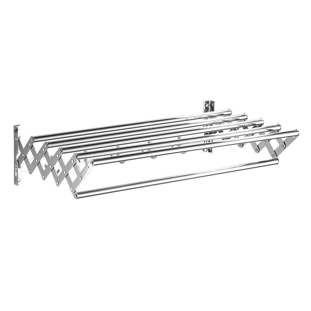 Wäschetrockner für Badezimmer, Handtuchhalter, Haken, Wäscheständer, Wandmontage, Edelstahl, ausziehbar, faltbar, für Balkon, Innen- und Außenbereich, platzsparend, Größe: 40 cm