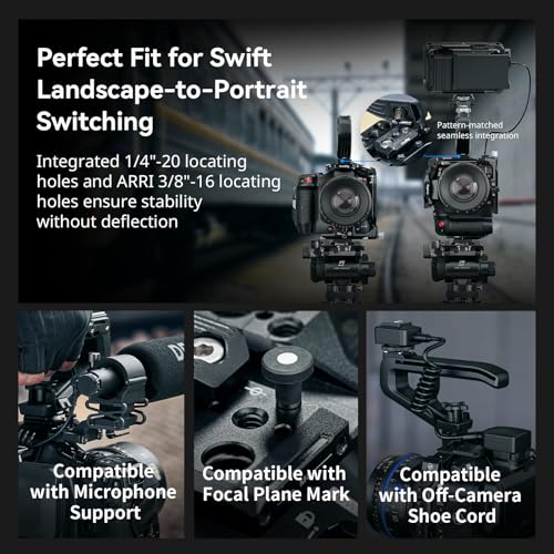 Image of SmallRig Cage Kit for Canon C80, Modular Design with Top Plate, Side Plates, Bottom Plate, NATO Rail, Lens Adapter Support, for HDMI Clamp, with Cold Shoe Mount, 1 /4''-20 & 3 /8''-16