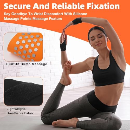 Image of Wrist Brace,2 pack Wrist Support for Carpal Tunnel Pain Relief,Ulnar Brace Ultra-Thin Elastic for Tear,Wrist wraps Repetitive Wrist Use Injury,Fits Both Wrists
