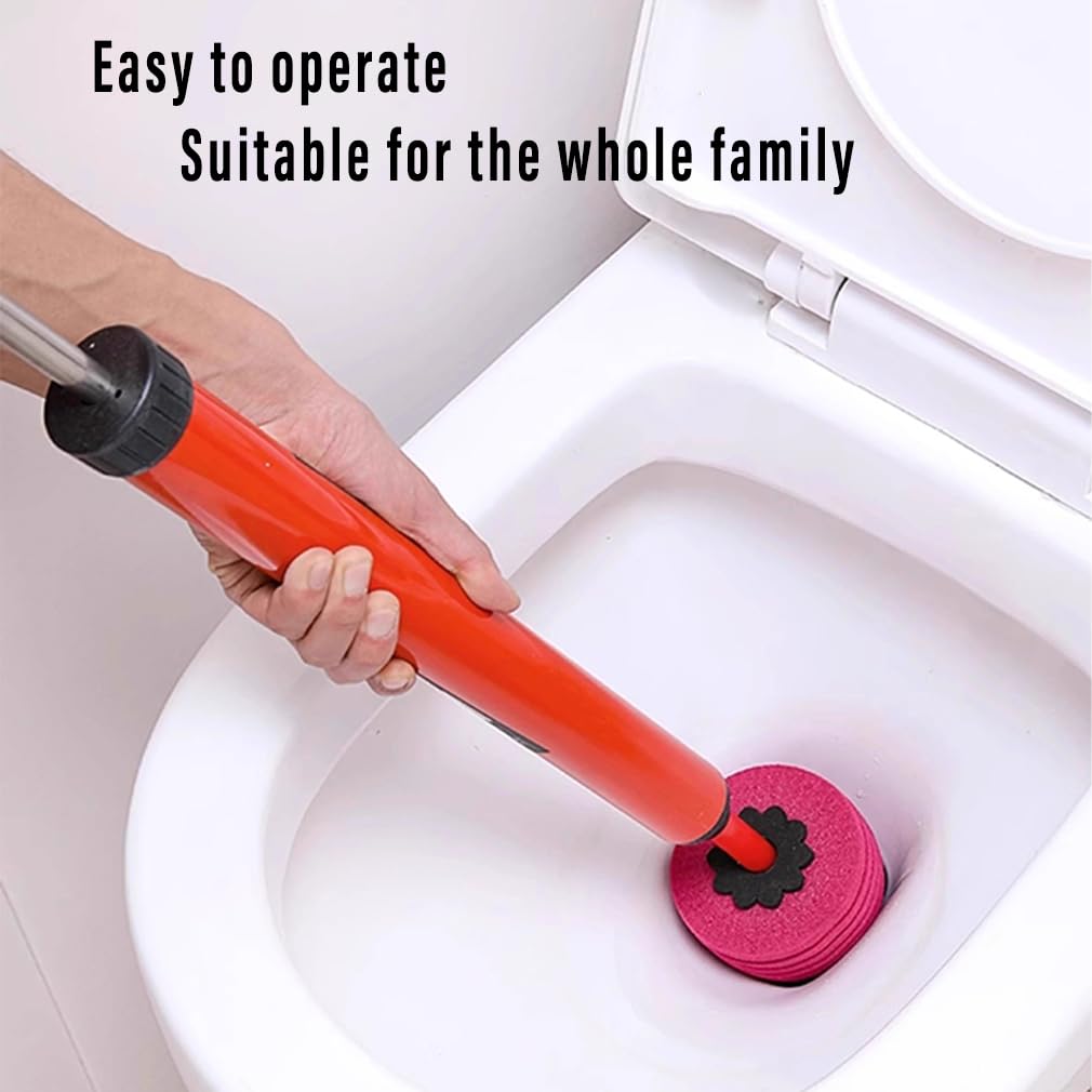 Turbo Flush High Pressure Dredging Tool,High Pressure Toilet Plunger,Toilet Plunger Kit High Pressure Air Drain Clog Remover Plumbing Tool For Bathroom Kitchen Bathtub Clogged Pip (1PCS)