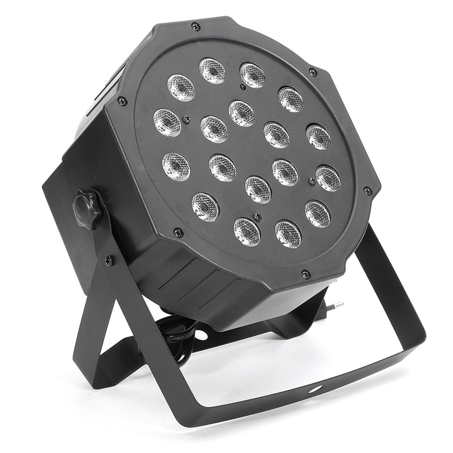Mini LED Par Light 18Pcs Effect Stage Lights Professional DMX Control Sound Activated DJ Bar Chrismas Disco Party Wedding 1Pack