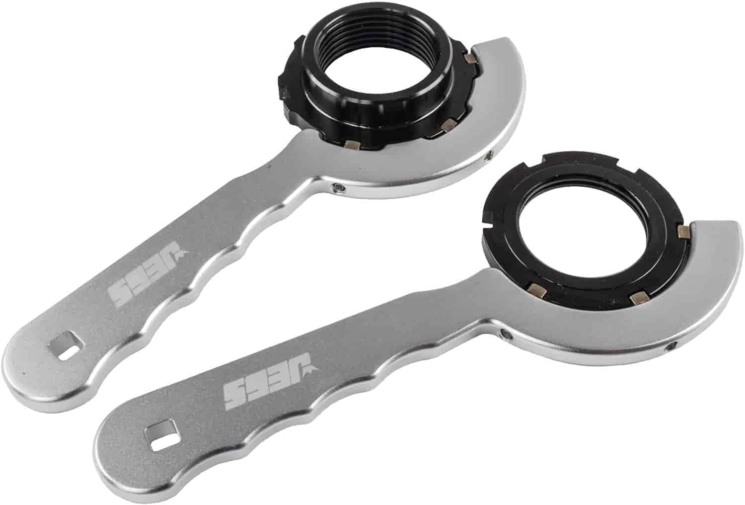 JEGS Universal Spanner Wrench | Removable Teeth | Billet Aluminum | Uses 3/8 Inch Ratchet/Breaker Bar | Includes 2 Wrenches