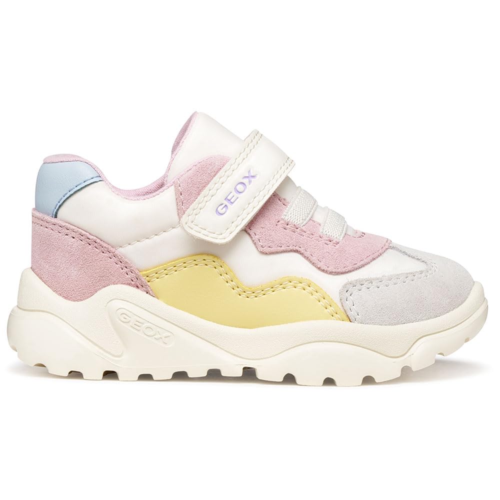 Geox Ciufciuf Elastic Laces Trainers Pink/White Size 26 (8.5) Kids
