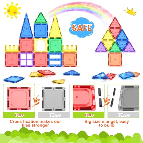 Coodoo 40-Piece Magnetic Tiles Starter Set — view 2
