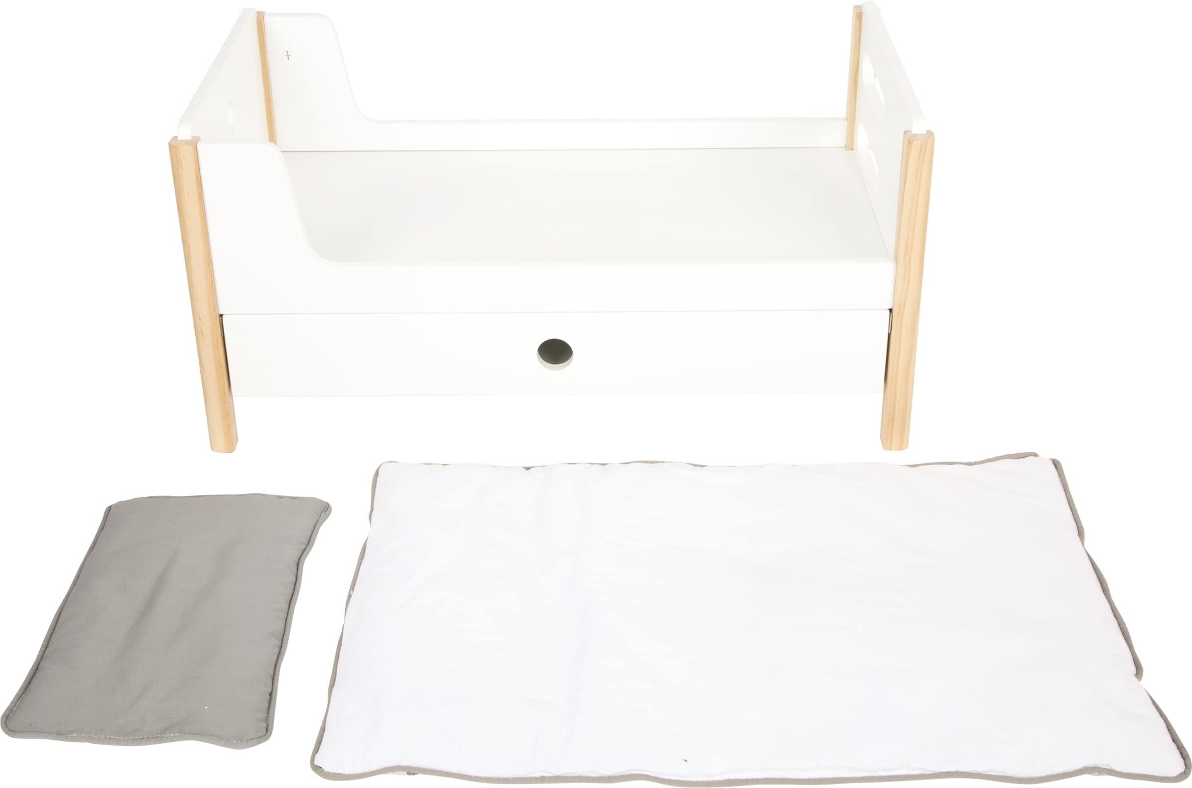 Small Foot Small Foot-11811 Cama litera de muñecas Little Button, Caja para Guardar Accesorios, a Partir de los 3 años de Edad. Toys, Color Blanco, Klein (11811)