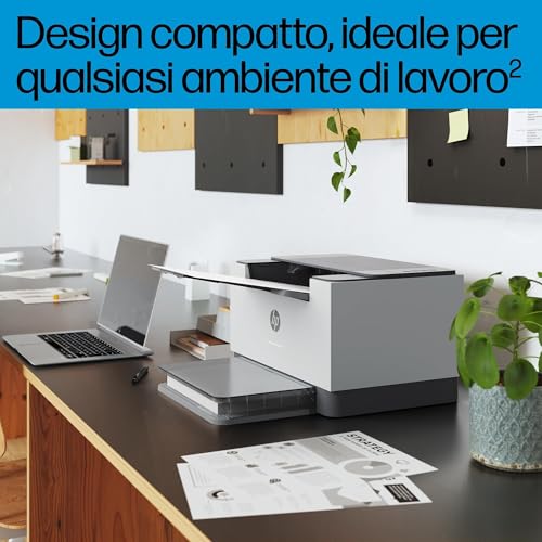 LaserJet M207dw 8J9K9F, Stampante a Singola Funzione A4, Stampa Fronte e Retro Automatica in Bianco e Nero, 27 ppm, USB, Wi-Fi, Ethernet,  Smart, Pannello di controllo con pulsanti LED, Grigia - Powerline - Immagine 7