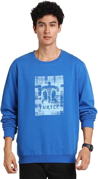Turtle Mens Casual Stretch Cotton Sweatshirt Royal Blue Plain Regular Fit Full Sleeve || Mens Sweatshirts || Cotton Sweatshirt