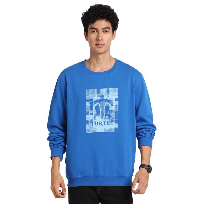 Turtle Men Cotton Stretch Royal Blue Plain Regular Fit Full Sleeve Casual Sweatshirt || Men's Sweatshirts || Cotton Sweatshirt-picture-25