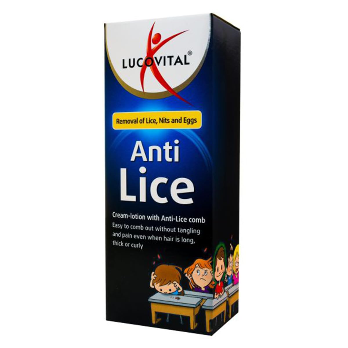 Food Factor Lucovital Anti Lice Cream-Lotion with comb Anti head lice suitable for children with essential 75ml (ANTI LICE)
